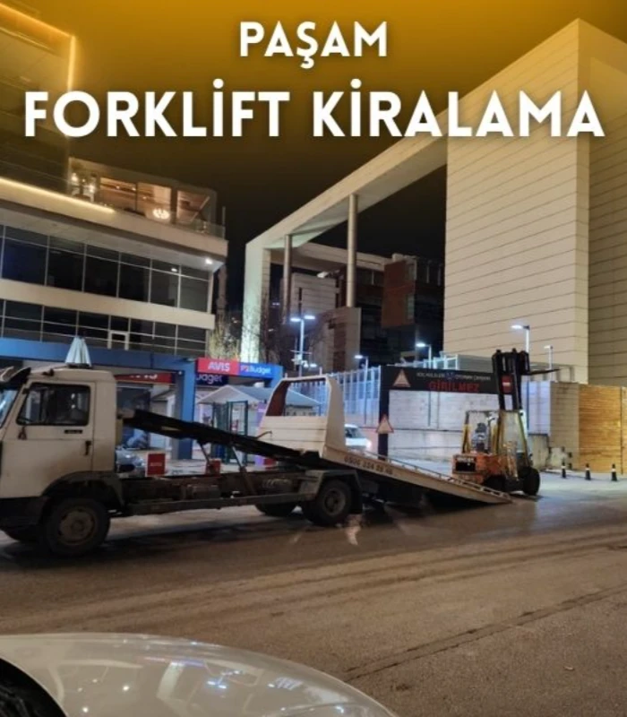 Çankaya kiralık forklift hizmeti veren Paşam Forklift Kiralama sahada çalışma
